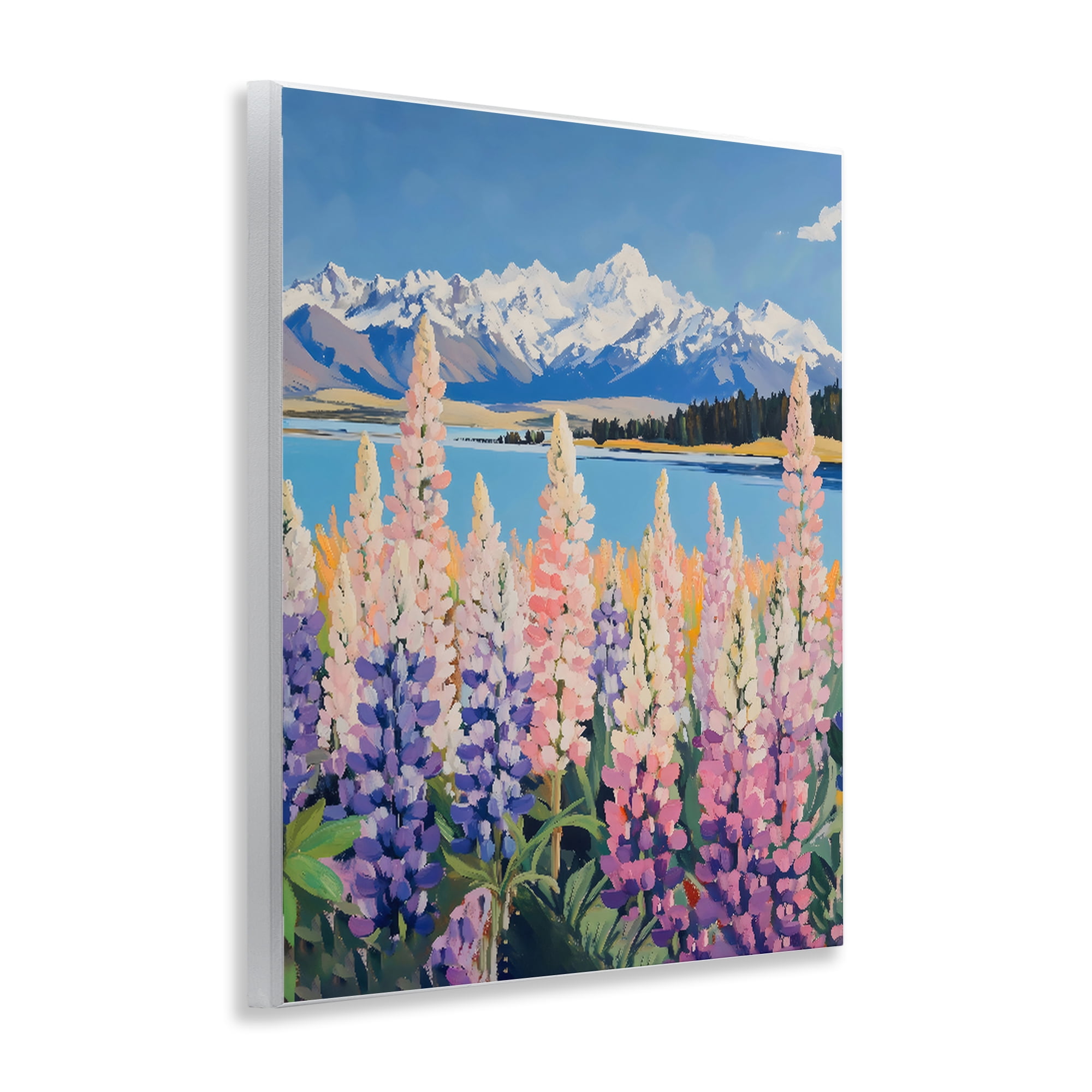 Stupell Industries Mountains & Wildflowers by Lake Wall Plaque Art, design by The Prints Vibe