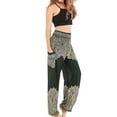 thumbnail image 4 of IROINNID Women's Pants Relaxed Print Fashion Casual Hippy Harem High Waist Trousers Beach Pants Legging, 4 of 9