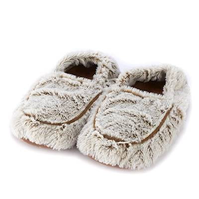 One Size: Fits Size 6-10, Brown Warmies Cozy Plush Heatable Body Slippers 