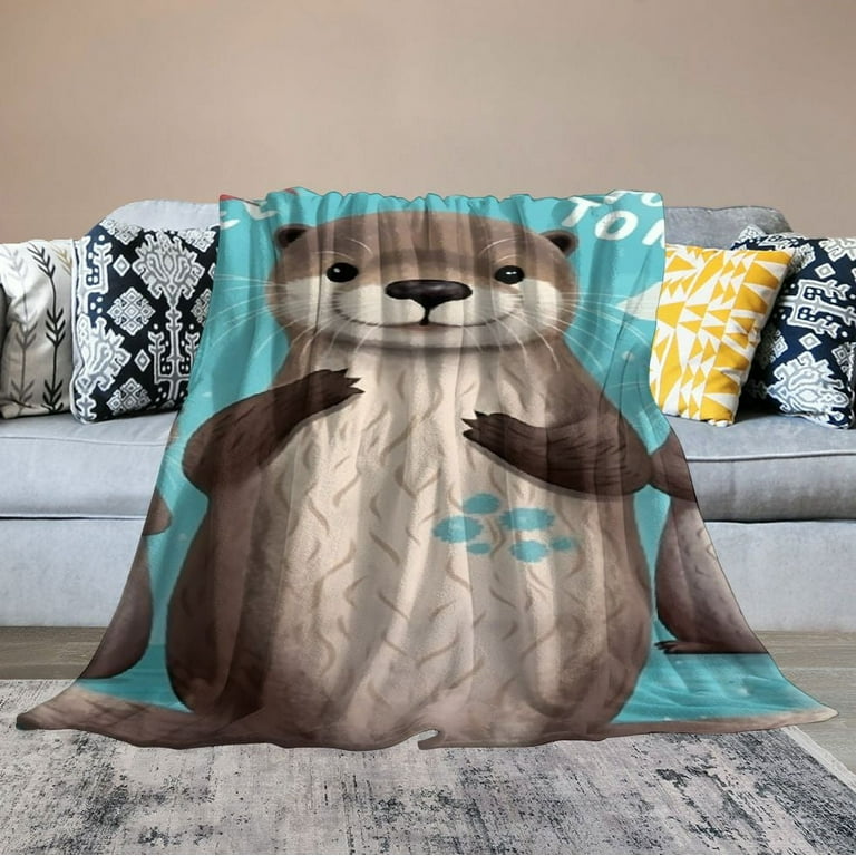 COMIO Otter Gifts for Girls Otter Blanket Gifts for Otter Lovers Daughters Flannel Plush Throw Blanket Otter is My Spirit Animal Always Be an Otter I m Not Like The Otters
