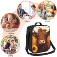 thumbnail image 5 of Lsque Countryside Sunflower Cow Lunch Bag Lunch Box for Women Men Reusable Insulated Lunch Tote Bag,Leakproof Thermal Cooler Sack Food Handbags Case High Capacity, 5 of 9
