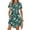 Army Green, variant on Yotami Women's Plus Size Beach Dress V-Neck Floral Print Midi Dress with Pocket Drawstring Summer Short Sleeve Sundress for Casual