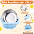 thumbnail image 3 of Grusce 4PCS Stainless Steel Baby Bowls with Suction, 2-in-1 Toddlers Bowl & Removable Silicone Suction Kids Bowl, Anti Scald Non Toxic Snack Container for Baby Food Feeding, 3 of 11