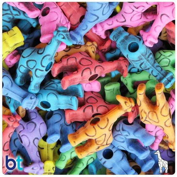 BeadTin Circus Mix Antique 26mm Giraffe Pony Beads (24pcs)