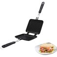 thumbnail image 1 of Toasted Sandwich Maker, Non Stick Coating Grill Pan Double Sided Frying Pan with Heat-Resistant Handles Suitable for Home Cooks Toasties, Breakfast Indoor & Outdoor, 1 of 1