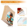 thumbnail image 4 of Dinosaur and Beach Sands Napkin Holder for Table Clear Napkin Stand Paper Holder Acrylic Organizer Dispenser Napkins for Dinner Kitchen Restaurant Room, 4 of 8