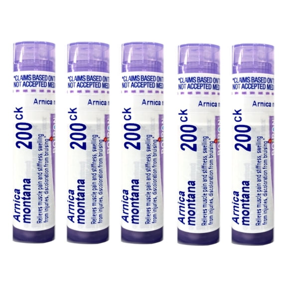 5 Pack Arnica Montana 200CK Boiron 80 Pellet Each