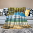 thumbnail image 2 of Fenyluxe Dreamy Beach Throw Blanket for Couch Sofa Bed Office Travel Camping School Flannel Blanket All Seasons Gifts 60x80in, 2 of 6