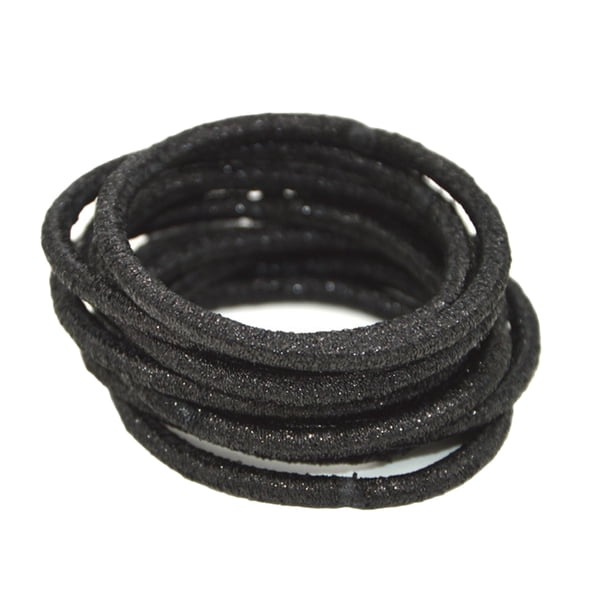 Minnieouse 10 piezas de bandas para el cabello Topknot, diadema de moda, tocado sólido decorativo, soporte Universal para cola de caballo, accesorios sin Accesorio para el cabello Negro Minnieouse AP011340-01B