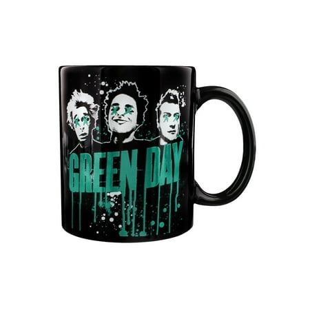 Rock Mug Music - Green Day Drips Coffee Mug 12 oz. Ceramic Punk Rock Alternative Music Tea
