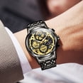 thumbnail image 4 of OLEVS Mens Watch Chronograph Luxury Diamond Dress Business Analog Quartz Wrist Watches Stainless Steel Waterproof Luminous Moon Phase, 4 of 11