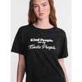 thumbnail image 4 of No Boundaries Sleep Oversized Cotton Graphic Tee, Women’s and Women's Plus XXS-3X, 4 of 5