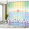 thumbnail image 5 of Ambesonne Floral Shower Curtain, Spring Sky with Stars, 69"Wx84"L, Multicolor, 5 of 5