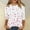 Hot Pink, variant on Hot Sale!! Valentines Shirts 3/4 Length Sleeve Womens Tops Floral Tie Dye Graphic Tees Trendy Holiday Tunic Blouses Dressy Casual Crewneck Shirts Yellow + S