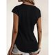 thumbnail image 4 of Camiseta casual de verano para mujer, cuello redondo, cremallera, encaje, blusas, túnica suelta, manga corta, 4 of 6