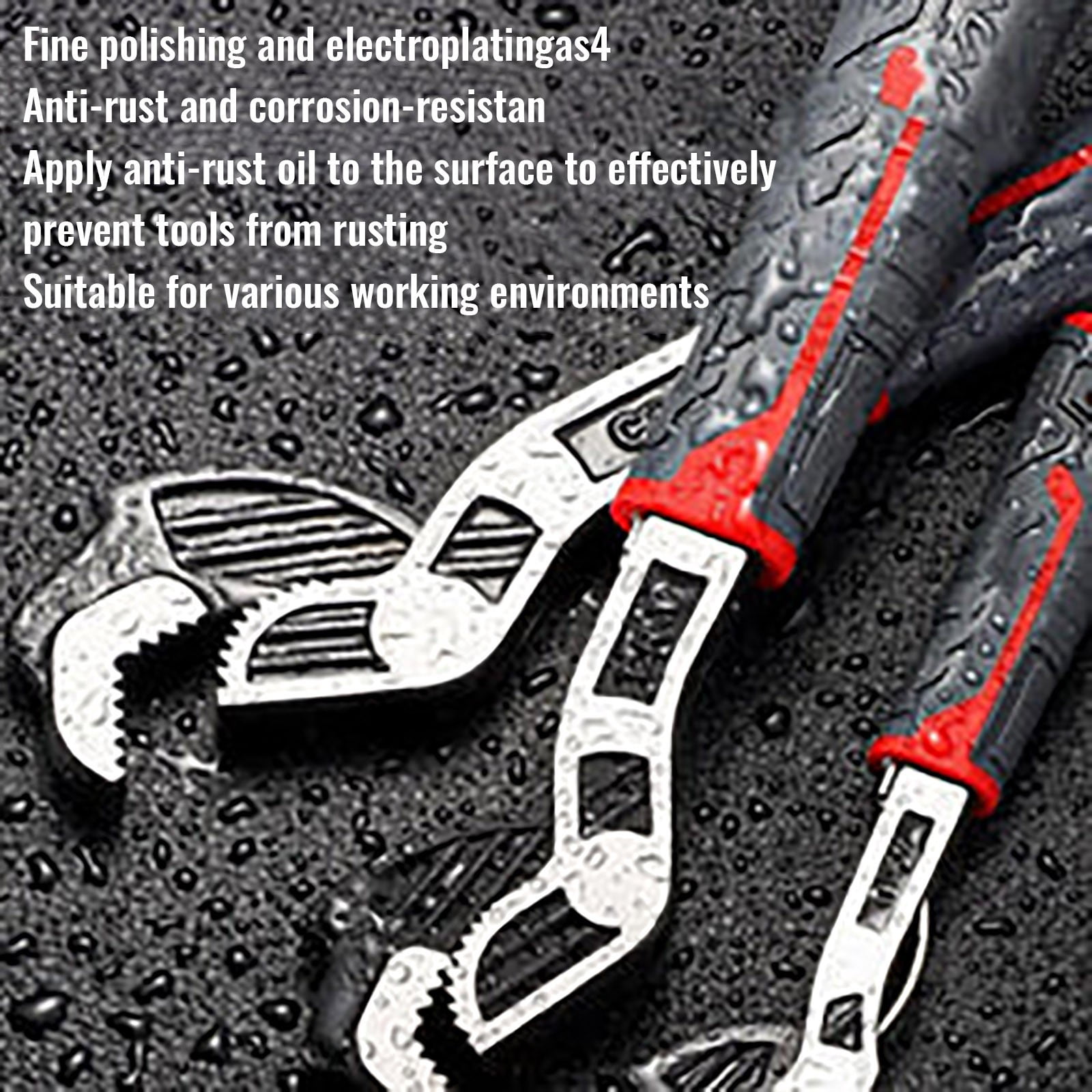 12 Inch Multi-function Universal Wrench Set Self Adjusting Spanner Quick Power Grip Pipe Wrench for Auto Repair and Home Maintenance