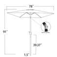 thumbnail image 5 of 6.5ft Square Market Umbrella With Stand/Base-Aqua Color, 5 of 6