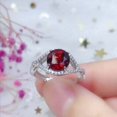 thumbnail image 2 of 2Ct Round Cut Lab-Created Garnet Women Engagement Ring 14k White Gold Plated Solid 925 Sterling Silver, 2 of 3