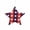 D, variant on erdimoy 4.7" Patriotic Star Ornaments, Red White Blue Fabric Stars for 4th of July, Independence Day Garland & Home Decor