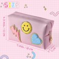 thumbnail image 3 of Small Cosmetic Toiletry Bag Makeup Bag Pu Leather Waterproof Portable Cosmetic Travel Organizer Pouch For Toiletries Storage, 3 of 5