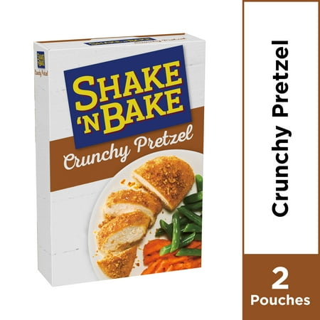 (2 Pack) Kraft Shake 'N Bake Crunchy Pretzel Seasoned Coating Mix, 2 ct - Pouches, 4.6 oz Box