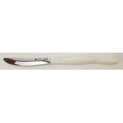 CUTCO Model 1759 Table Knife with White (Pearl) handle....................3.4? High Carbon Stainless DD serrated blade.............in factory sealed plastic bag.