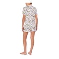 thumbnail image 2 of CUDDL DUDS Sets White Knit Elastic Band Printed Short Sleeve V Neck Button Up Lounge Everyday  Size M, 2 of 2