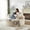 Beige + Corduroy, variant on 55''Oversized Round Boneless Lounge Chaise Chair Indoor,Corduroy Deep Seat Cloud Couch Sleeper Sofa Bed with 3 Pillows,No Assembly Modern Accent Chair for Living Room