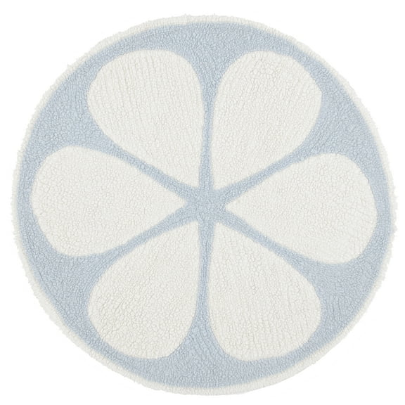 SAFAVIEH Vermont Winston Floral Area Rug, Ivory/Light Blue, 5' x 5' Round