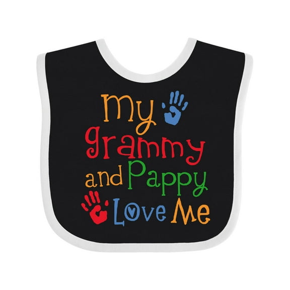 Inktastic Grammy and Pappy Love Me Boys or Girls Baby Bib