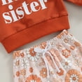 thumbnail image 4 of Okbabeha Toddler Baby Girl Fall Clothes LIL/BIG SIS Long Sleeve Sweatshirt Flower Pants Sister Matching Outfits Headband, 4 of 7