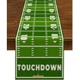 thumbnail image 2 of American Football Court Table Runner Touch Down Football Birthday Party Decoration Boy Sport Farmhouse Home Dining Room Kitchen Table Decor (13.8" x 71"), 2 of 5