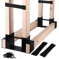 thumbnail image 1 of Outdoor Firewood Log Storage Rack Bracket Kit,Fireplace Wood Storage Holder-Adjustable to Any Length, 1 of 5