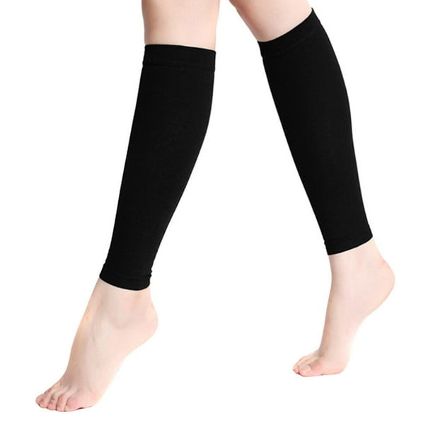 EeaseMX 1 par de calcetines de compresión elásticos para venas deportivas de presión secundaria, calcetines de soporte para piernas de tubo medio (negro, XL)