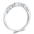 thumbnail image 3 of Wellingsale Ladies Solid 14k White Gold Polished CZ Cubic Zirconia Wedding Band - Size 7, 3 of 6