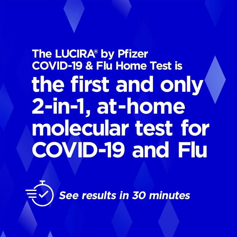 LUCIRA By Pfizer COVID-19 & Flu Home Test - Single Use Molecular Test ...