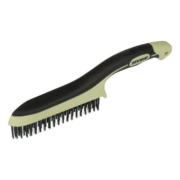 Hyde  MAXXGRIP PRO  1 in. W x 11.75 in. L Carbon Steel  Wire Brush
