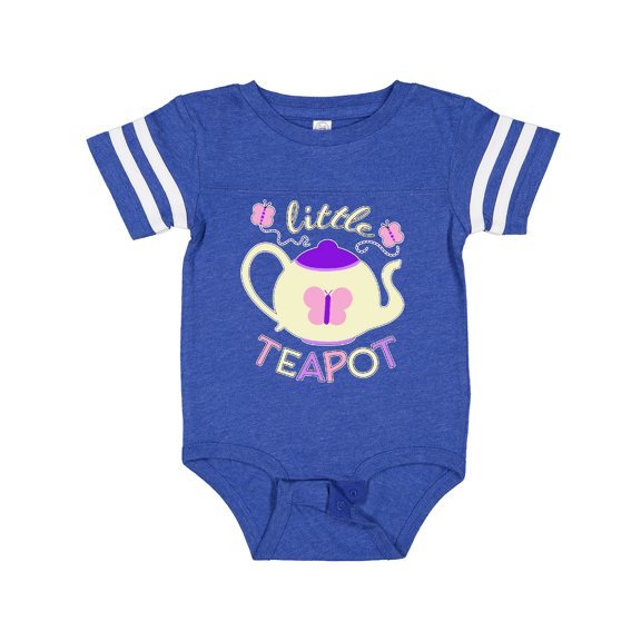 Inktastic Little Teapot Cute Teapot with Butterflies Boys or Girls Baby Bodysuit