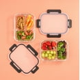 thumbnail image 2 of JoyJolt 3-Sectional Food Prep Storage Containers - Set of 5 - Black, 2 of 8