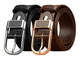 thumbnail image 1 of Cinturones Hombre Cuero Hebilla Regalos Para Hombres Xtellar negro, 1 of 4