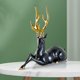 thumbnail image 4 of Estatua de ciervo de resina, decoración creativa para el hogar, figurita de Reno moderna, escultura de animales para entrada de escritorio, armario de Negro Baoblaze Estatua de ciervo, 4 of 8