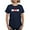 Navy, variant on - Hockey Goalie Heart Mom T Shirt - Women's Traditional Fit Dark T-Shirt