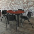 thumbnail image 3 of Regency Small 30 in. Round Breakroom Table- Cherry Top, Black Mobile Legs, 3 of 5