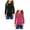 Black 1PCS & Hot Pink 1PCS, variant on LUOGENLI 2 Pack T Shirts Christmas Shirts for Girls Kids Girls Casual Tunic Tops Knot Front Button Long Sleeve Casual Loose Blouse T-Shirt Tee Cute Summer Tops for Girls 10-12 Tank L
