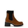 No Boundaries Women's Chelsea Boots with Knit Panel