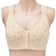 thumbnail image 3 of Gibobby Lencería de encaje Día de San Valentín para mujer Sujetador de talla grande para mujer con botones estampados en la parte delantera de la ropa interior Comfort(Beige, 100B), 3 of 5