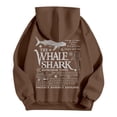 thumbnail image 5 of Fiaer Women Hoodies Long Sleeve Animal Letter Printed Drawstring Loose Fit Fall Hooded Sweatshirts with Pocket Brown S, 5 of 5