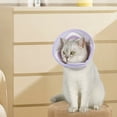 thumbnail image 3 of Cat Elizabethan Collar, Soft Adjustable Prevent Licking Biting Pet Recovery Collar  For Post Surgery Purple,, 3 of 8
