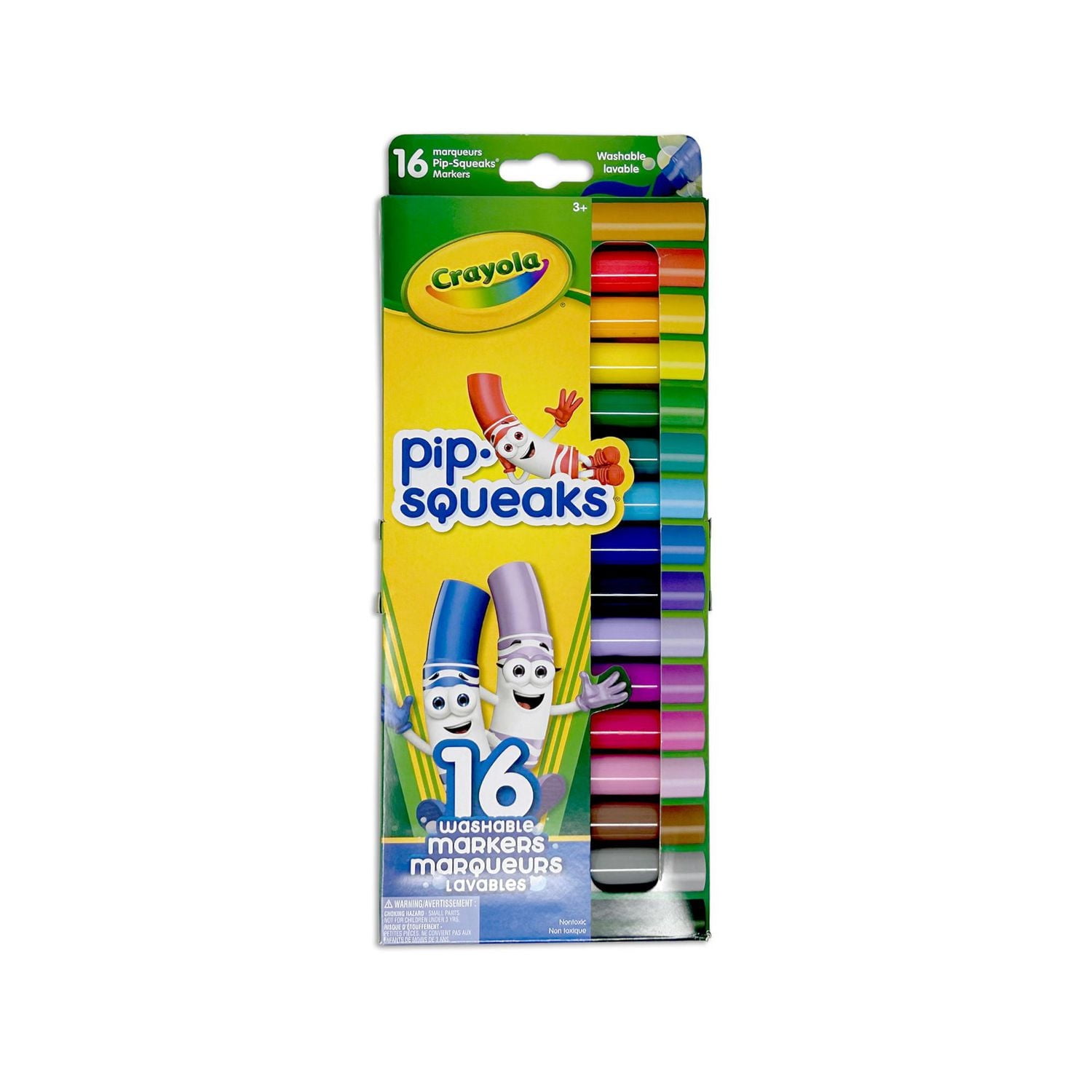 Crayola Pip-Squeaks Broad Line Washable Markers, 16 Count, 16 Washable Markers