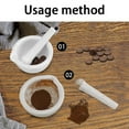 thumbnail image 3 of Porcelain Mortar And Pestle, Ceramic Herb Grinder Pill Crusher Set-- Dishwasher Safe, 3 of 5